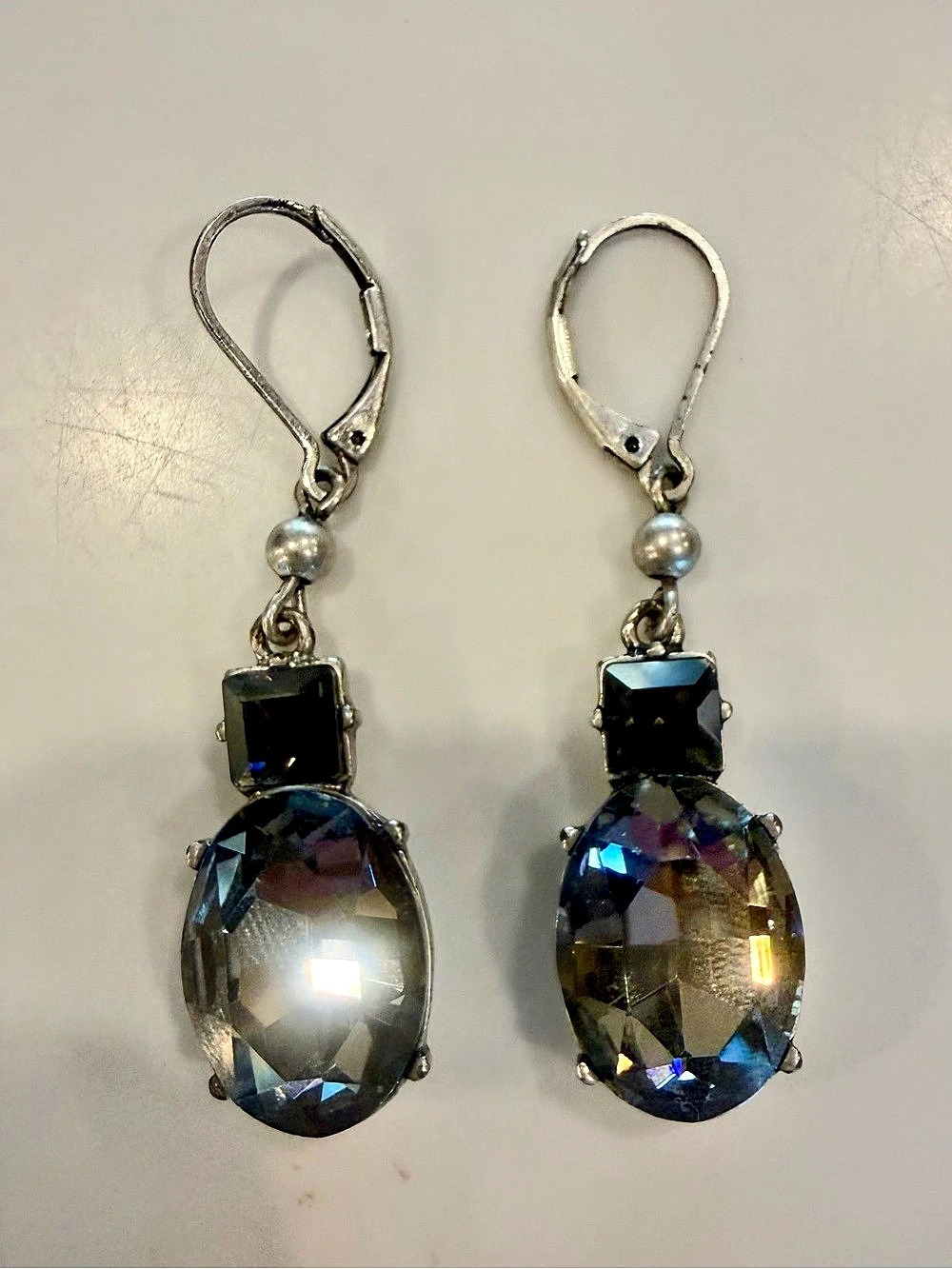 Topaz Crystal Drop Earrings